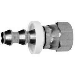 STAINLESS STEEL PUSH ON HOSE BARB FEMALE JIC FLARE SWIVEL ADAPTER - Fast Fittings
