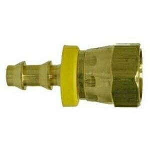 BRASS PUSH ON HOSE BARB FEMALE BALLSEAT SWIVEL FITTING - Fast Fittings