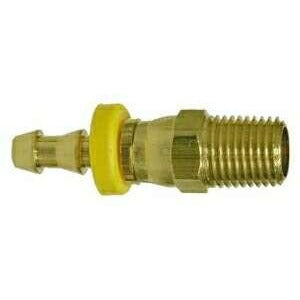 BRASS PUSH ON HOSE BARB MALE SWIVEL ADAPTER - Fast Fittings