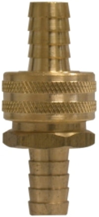 Brass Garden Hose Coupling Set - Short Shank With Knurled Nut