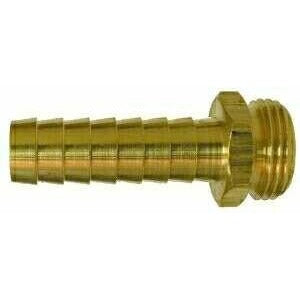 BRASS GARDEN HOSE COUPLING MALE END ONLY - 2 INCH SHANK - Fast Fittings