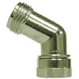 ZINC ALLOY BRASS SWIVEL GARDEN HOSE CONNECTOR 45 DEGREE - Fast Fittings