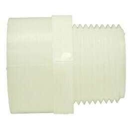 White Nylon Female Garden Hose Pipe Adapter - Fgh X Male Npt - Fast Fittings
