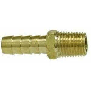 BRASS HOSE BARB FITTING - HOSE ID X MALE NPTF - RIGID MALE ADAPTER - Fast Fittings