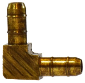 Brass Hose Barb 90 Degree Elbow For Polyethylene Tubing - Two Barb Style