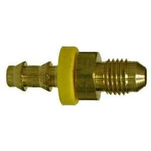 BRASS PUSH ON HOSE BARB JIC 37 DEGREE MALE FLARE ADAPTER - Fast Fittings