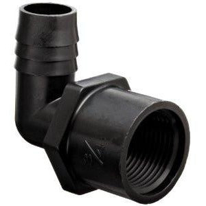 PLASTIC HOSE BARB 90 DEGREE ELBOW FEMALE PIPE ADAPTER - Fast Fittings - 1