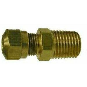 BRASS AIR BRAKE D.O.T. MALE ADAPTER SAE# 100102BA - Fast Fittings