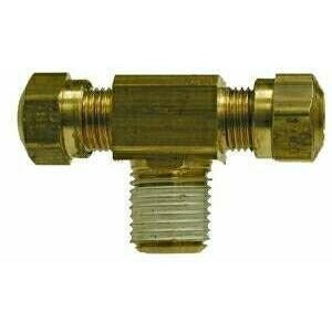 Brass Air Brake Male Branch Tee SAE 100425BA - Fast Fittings