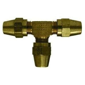 BRASS D.O.T. AIR BRAKE TEE - SAE# 120401BA - COPPER TUBING - Fast Fittings