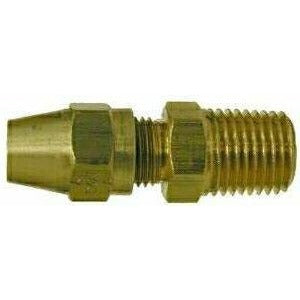 BRASS MALE NPTF D.O.T. AIR BRAKE FITTING - COPPER TUBING - SAE# 120102BA - Fast Fittings