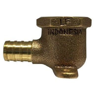 Lead Free Brass Drop Ear Elbows - Female NPT x PEX