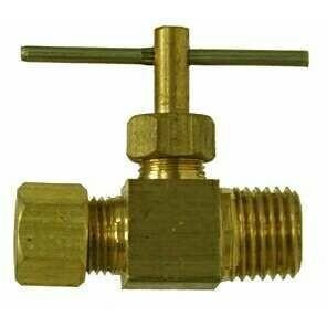 BRASS NEEDLE VALVE - COMPRESSION X MALE NPT - Fast Fittings