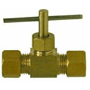 BRASS NEEDLE VALVE - COMPRESSION X COMPRESSION - Fast Fittings