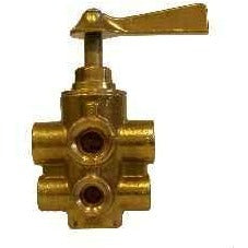 BRASS VALVE - 6 PORT - SIX PORT - FEMALE PIPE THREAD - Fast Fittings