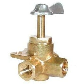 3 WAY SIDE OUTLET LESS CLICK BRASS VALVE - Fast Fittings