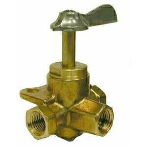 3-WAY SIDE OUTLET M-108-MID WITH CLICK 360 DEGREE BRASS VALVE - Fast Fittings