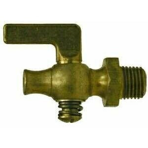BRASS AIR COCK - MIP X BIBB - LEVER HANDLE WITH HEX - Fast Fittings