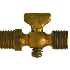 BRASS AIR COCK - MIP X MIP - TEE HANDLE WITH HEX - IND#18, IND#19, IND#20, IND#21 - Fast Fittings