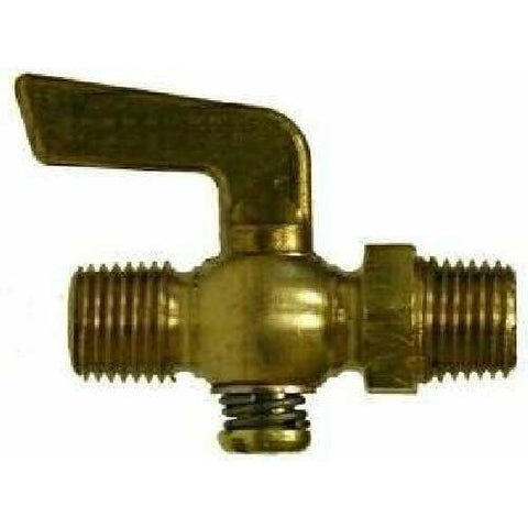 BRASS AIR COCK - MIP X MIP - TEE HANDLE WITH HEX - IND#22, IND#23, IND#24, IND#25 - Fast Fittings