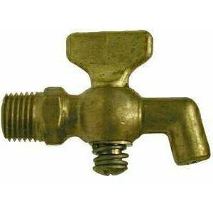 BRASS AIR COCK - MIP X BIBB NOSE - TEE HANDLE WITH HEX - IND#26, IND#27 - Fast Fittings