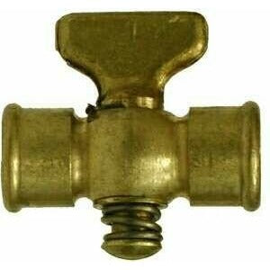 BRASS AIR COCK - FIP X FIP - TEE HANDLE NO HEX - IND#37, IND#38, IND#39 - Fast Fittings
