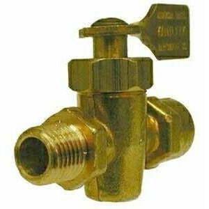 BRASS SOLID BOTTOM FUEL VALVE - MALE NPT X FEMALE NPT - Fast Fittings