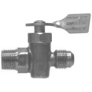 BRASS SOLID BOTTOM FUEL VALVE - MALE NPT X MALE FLARE - Fast Fittings