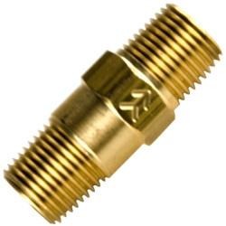 BRASS CHECK VALVE - 500 PSI - BUNA-N SEAL - MALE NPT X  MALE NPT - Fast Fittings