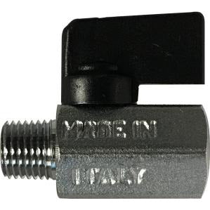 Chrome Plated Brass Male NPT X Female NPT Mini Ball Valve