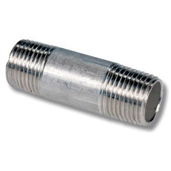 1" X 6" Threaded NPT Pipe Nipple – Sch 40 304 Stainless Steel
