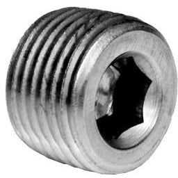 STAINLESS STEEL COUNTERSUNK HEX SOCKET PLUGS - 150 PSI - 316 SS - Fast Fittings