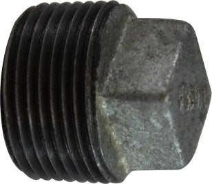 SCH 40 Galvanized Malleable Iron Square Head Cored PLUGS - 150 PSI