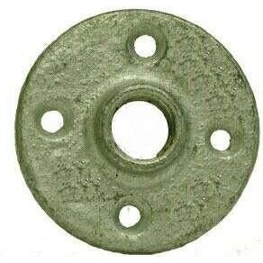 BLACK AND GALVANIZED MALLEABLE IRON ROUND FLOOR FLANGE - 150 PSI - Fast Fittings