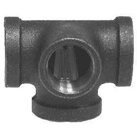 BLACK AND GALVANIZED MALLEABLE IRON SIDE OUTLET TEE - 150 PSI - Fast Fittings - 1