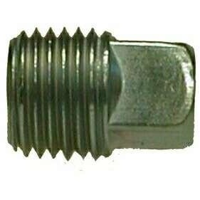 BLACK & GALVANIZED STEEL SQUARE HEAD PLUGS - Fast Fittings - 1