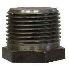 BLACK AND GALVANIZED STEEL HEX SOLID HEAD PLUG - Fast Fittings - 1