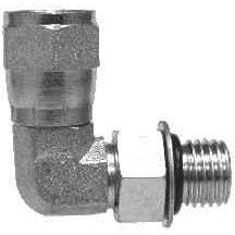 STEEL 37 DEGREE JIC SWIVEL NUT TO O-RING ELBOW - Fast Fittings
