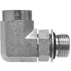 STEEL FEMALE O-RING TO MALE O-RING 90 DEGREE ELBOW - Fast Fittings