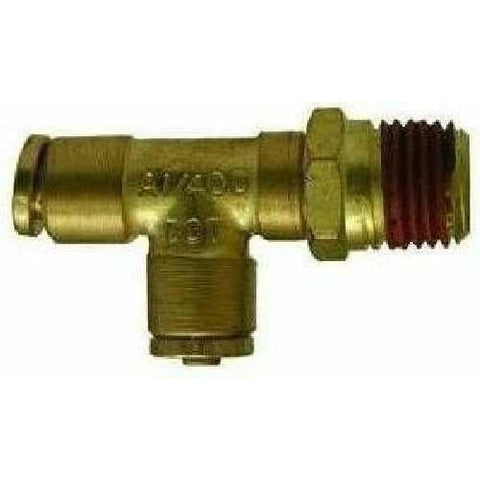 BRASS D.O.T. PUSH-IN MALE SWIVEL RUN TEE - Fast Fittings