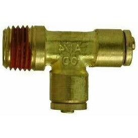 BRASS D.O.T. PUSH-IN MALE RUN TEE - Fast Fittings