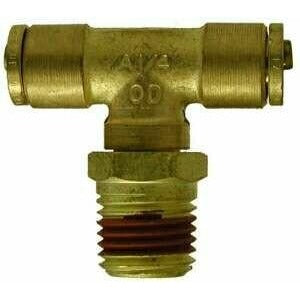 BRASS D.O.T. PUSH-IN MALE SWIVEL BRANCH TEE - Fast Fittings