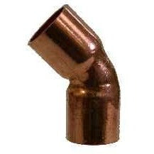 45 DEGREE ELL C X C WROT SOLDER JOINT COPPER FITTING - Fast Fittings