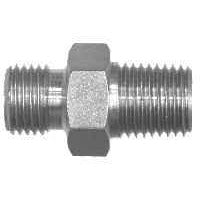 STEEL BSPP TO MALE PIPE HEX NIPPLE - Fast Fittings