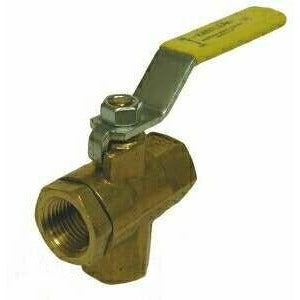 BOTTOM OUTLET 3 WAY BRASS BALL VALVE - Fast Fittings