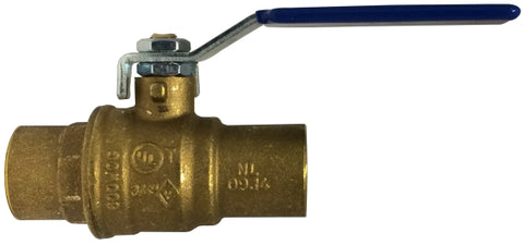 Lead Free Brass Italian C x C Full Port 600 PSI WOG Ball Valve