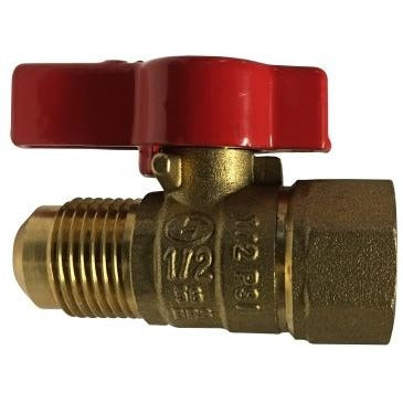 Brass Gas Manual Ball Valve - Flare x Female NPT