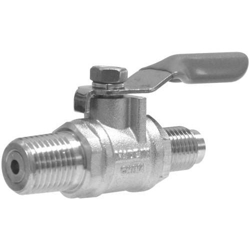 NICKEL PLATED BRASS MINI BALL VALVE WITH CHECK VALVE - Fast Fittings