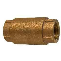 BRASS IN-LINE CHECK VALVE 200 PSI WOG - STAINLESS STEEL SPRING LOADED BRONZE POPPET - Fast Fittings