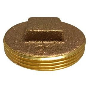 Cast Brass Raised Square Head Cleanout Plug - Southern Code
